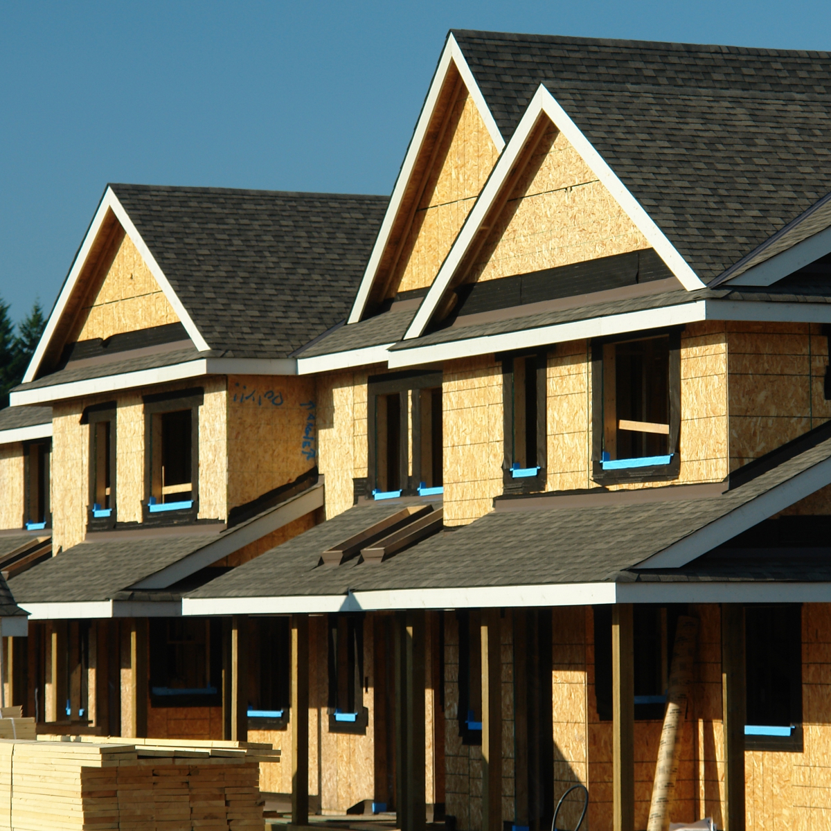 exterior details of new home under construction