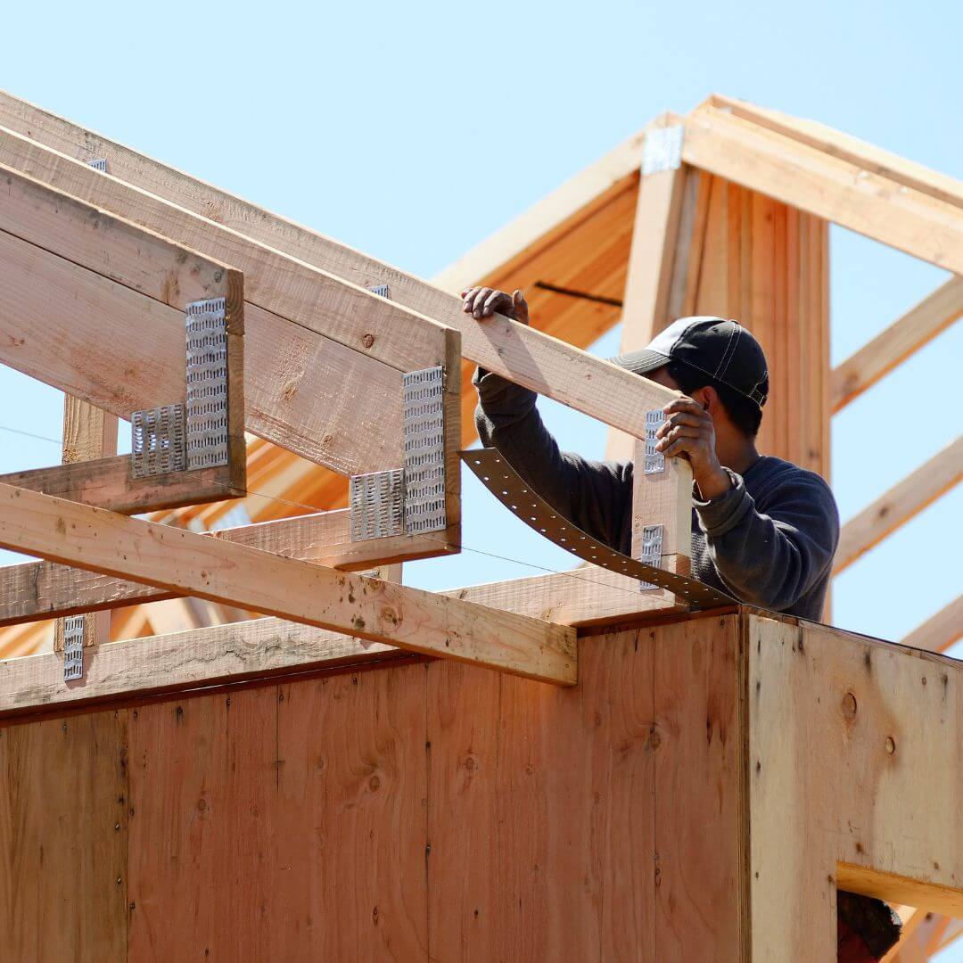 Construction Worker Framing House