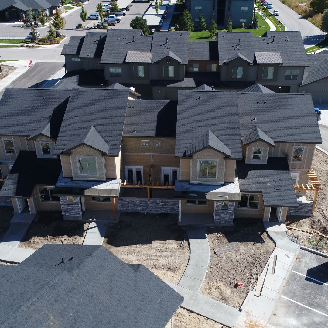 new homes in the process of being built