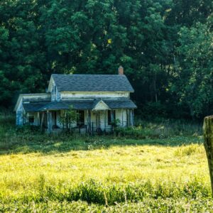 abandoned wood barn